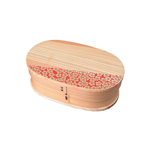 日本傳統雪松木櫻花漆器蒔繪Magewappa便當盒